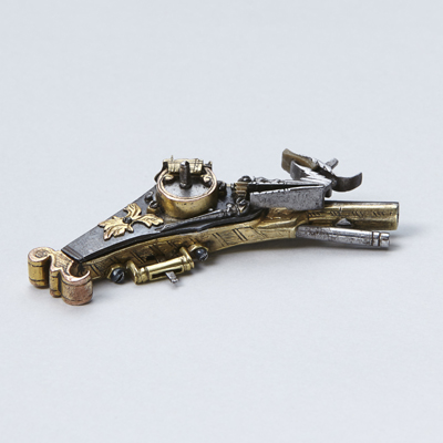 Michel Mann, miniature wheellock pistol, Nuremberg